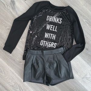 vegan leather fashion shorts!